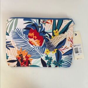 Roxy Tropical Print Pouch with Tassel